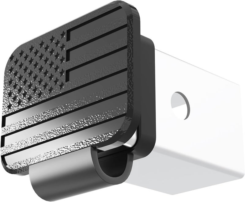 eVerHITCH Black Flag Hitch Cover, Tube Plug (Fits 2" Receiver, Black) - Image 5